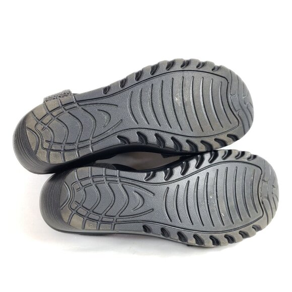 Skechers Womens Size 6.5 Black Wedge Open Toe Sandals With Memory Foam Comfort - Picture 3 of 9